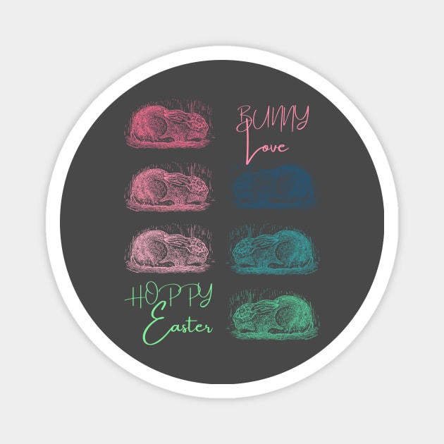 Bunny Love Hoppy Easter Magnet by Clue Sky